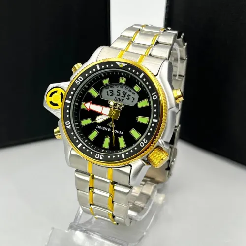 Relógio Masculino Série Ouro Metal Luxo Aqualand Citizen