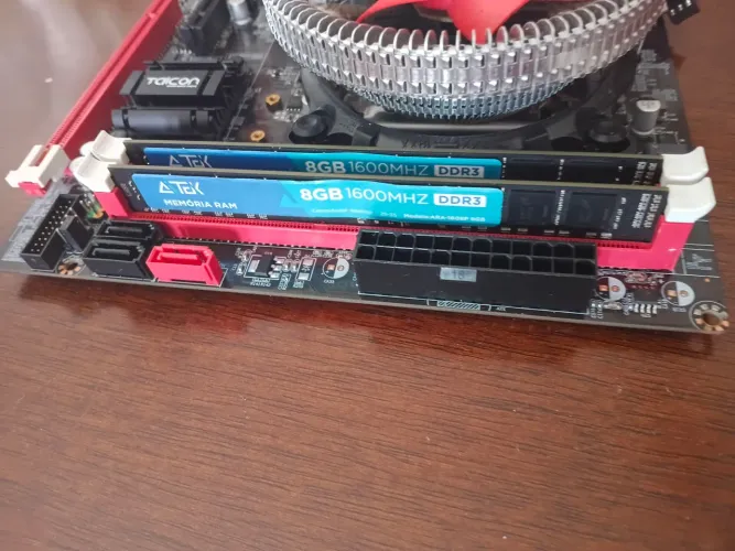 Kit processador + placa-mãe + 16gb de ram + cooler