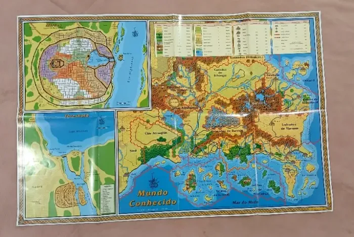 AD&D Advanced Dungeons & Dragons Mystara - Mapa Mundo Conhecido - Karameikos - Abril Jovem