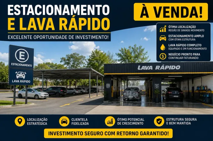 Lava rápido e estacionamento