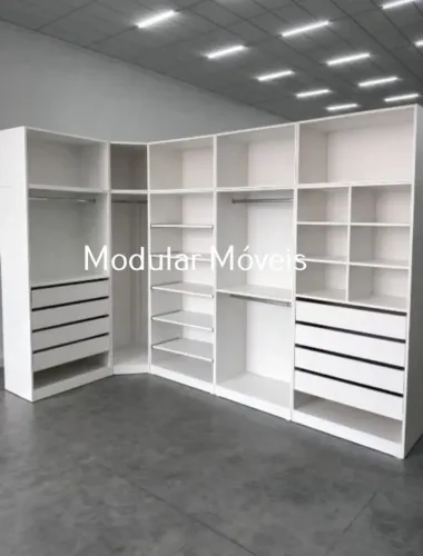 Closet - 5 Módulos em L - MDF Branco