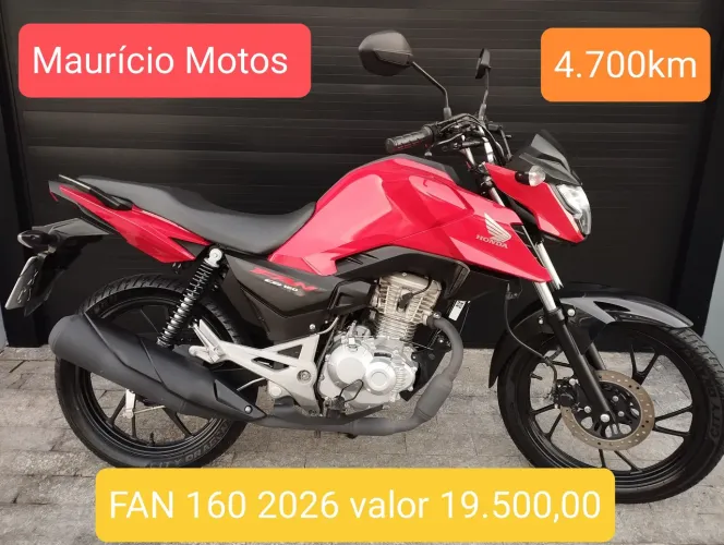Honda cg160 fan 2026 só 4.700km nova