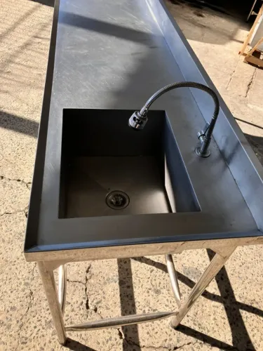 Pia INOX ---2,45mt compr. X 66cm profund. X 92cm altura
