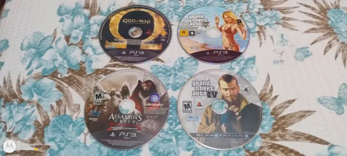 GTA 4 e 5, God of War e Assassinos Creed para ps3. Frete grátis!