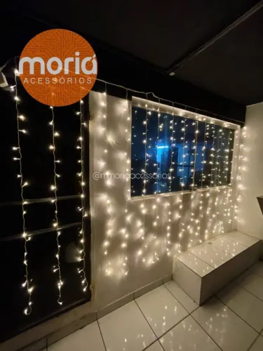 Cortina Led 300 Leds 8 Funções Branco Frio, Quente e Colorido (Abra o Anuncio)