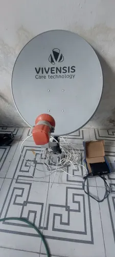 Kit Antena Parabólica Vivensis Canais Abertos Hd 100% Livres
