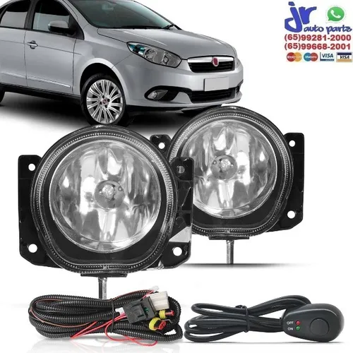 Kit Farol de Milha Grand Siena 2012 2013 2014 2015 2016 Auxiliar Neblina
