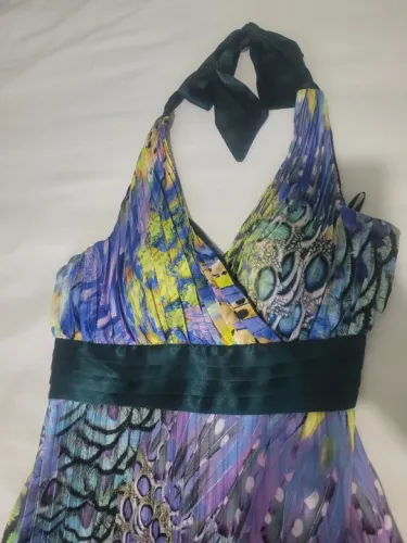 Vestido de Festa Estampado - Tamanho 44