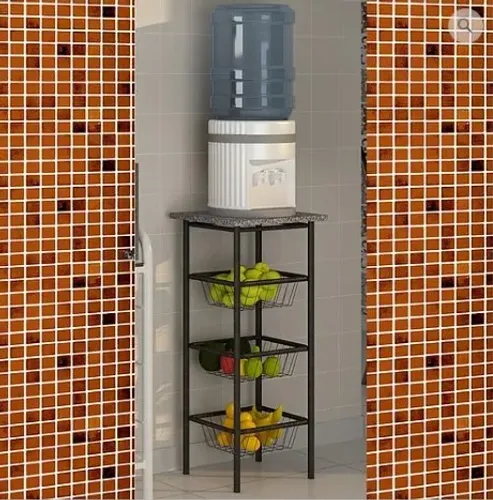 Fruteira Tubular Havana Martelado Cinza Até 12x - Frete Grátis