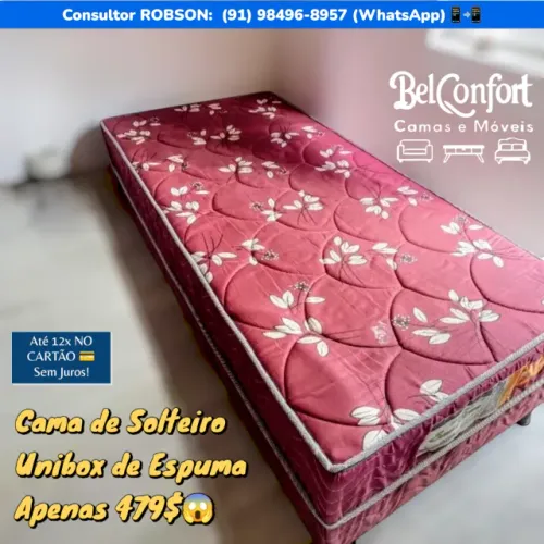Cama Unibox de Solteiro de Espuma D28 