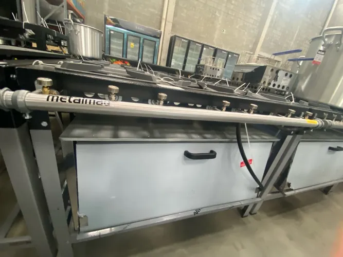 FOGÃO 6 BOCAS ALTA PRESSÃO STORI PREMIUM M19 COM SUPER FORNO P6,5 - METALMAQ