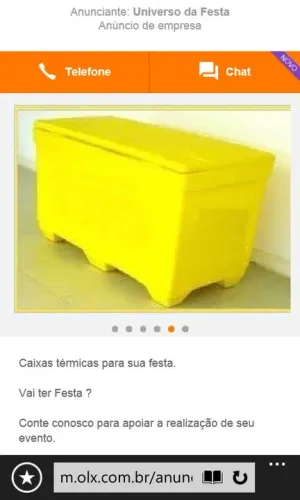 Alugo caixa térmica. Frente grátis