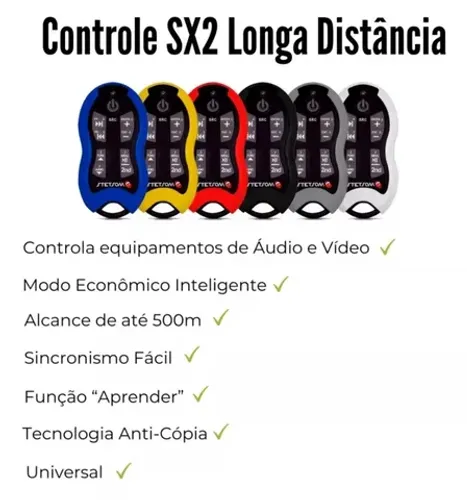 Controle Universal Longa distância Stetsom sx2 500M novos com garantia 