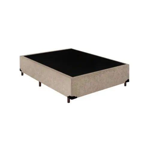 Cama Box Casal Suede Bege