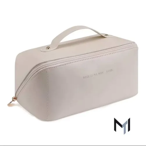 NÉCESSAIRE ORGANIZADOR DE MAQUIAGEM BEGE