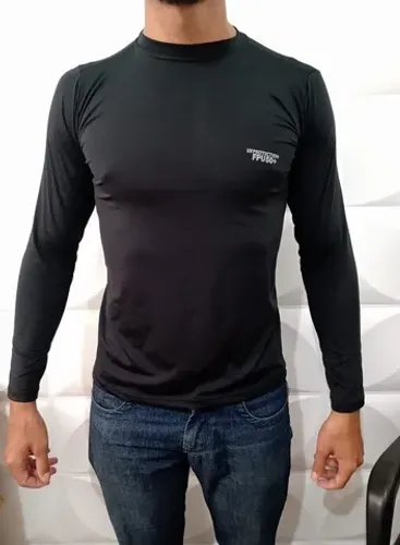 Camisa masculina manga longa térmica para proteção solar UV50+