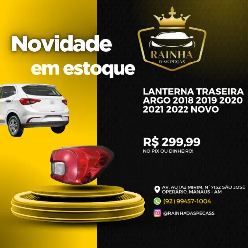 Lanterna Traseira Argo 2018 2019 2020 2021 2022 Novo 