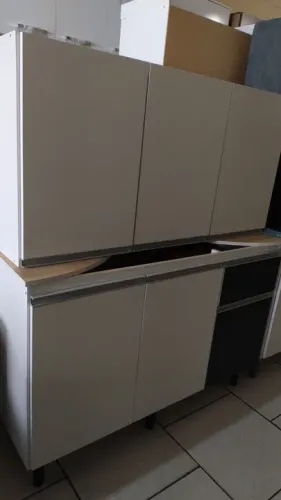 Conjunto de Armários de Cozinha Branco duas peças