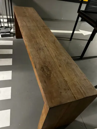 Mesa Retangular Longa De Madeira Maciça 