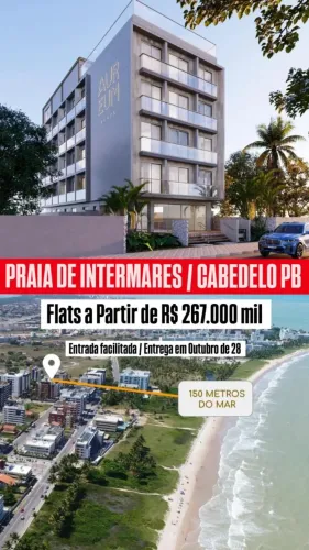 AUREUM Flats Intermares | 150m do Mar | Alto Retorno p/ Airbnb | Pré-Lançamento