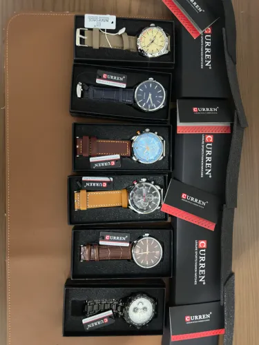 6 Relógios Originais (Marcas: Curren & Naviforce)