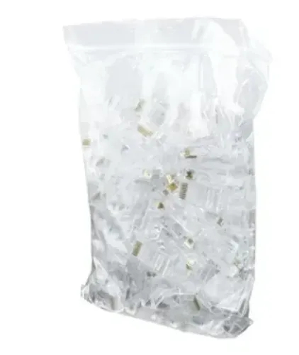 Conector Cabo de Internet RJ45 Cristal 300 Unidades