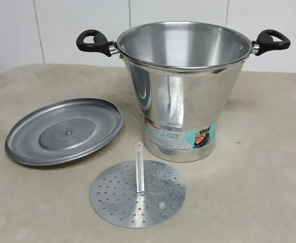 Cuscuzeira de Alumínio Panela Grande Erca