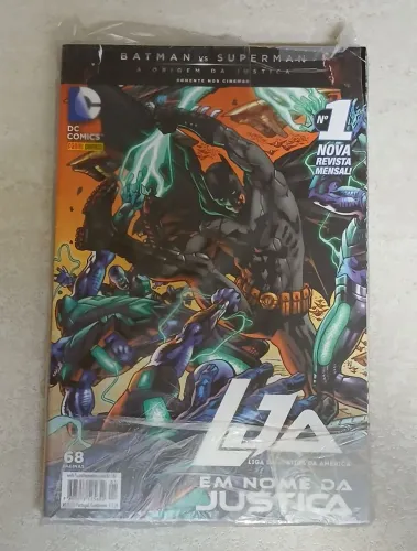 LJA - Liga da Justiça da América n° 1 a 10 Em Nome da Justiça Ed. Panini Coleção Completa
