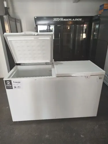 R1 Freezer conservador tripla ação 503lts horizontal 2 tampas Fricon