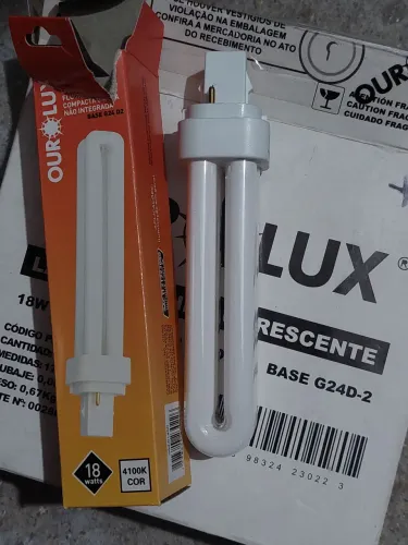 10un Lâmpada Mini Fluorescente Compacta 2 Pinos 18W 4100K