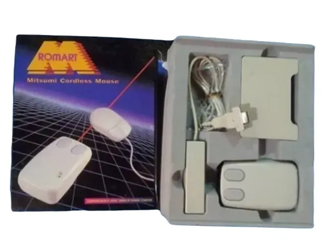 Mouse Romart Mitsumi Sem Fio Novo - Serial Importado Branco k39
