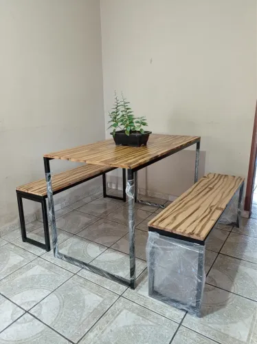 Mesa industrial com ou sem banco