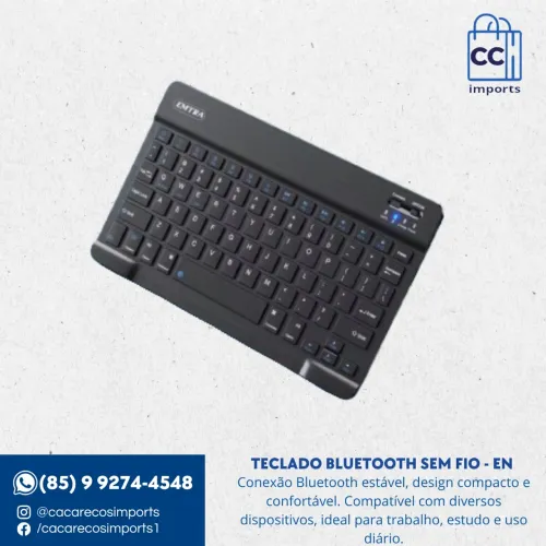 Teclado Bluetooth Sem Fio