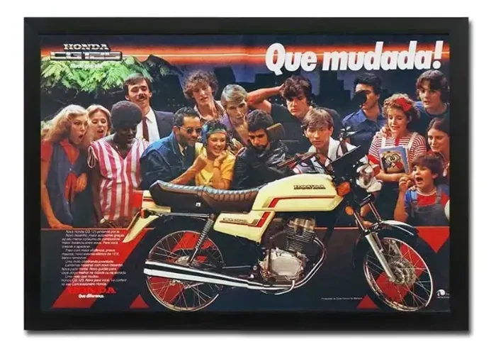 Honda CG 125 1983 - Pôster / Quadro decorativo com propaganda original de revista