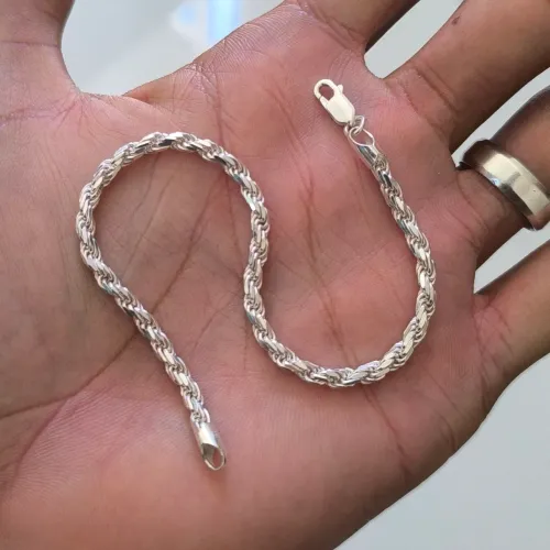 Pulseira de prata 925 modelo baiano/ Pronta entrega 