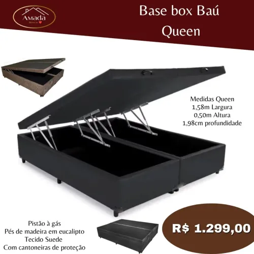 Base Box Baú Queen , à pronta entrega 