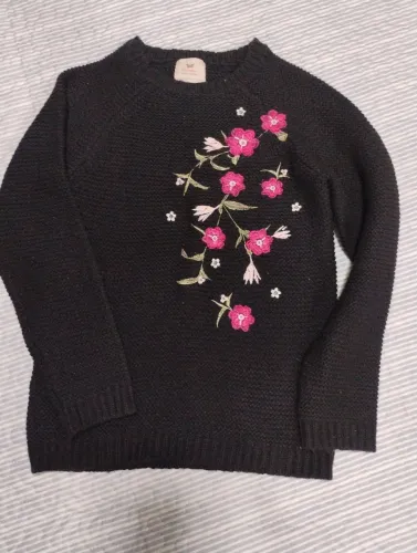 Suéter Infantil Bordado Floral