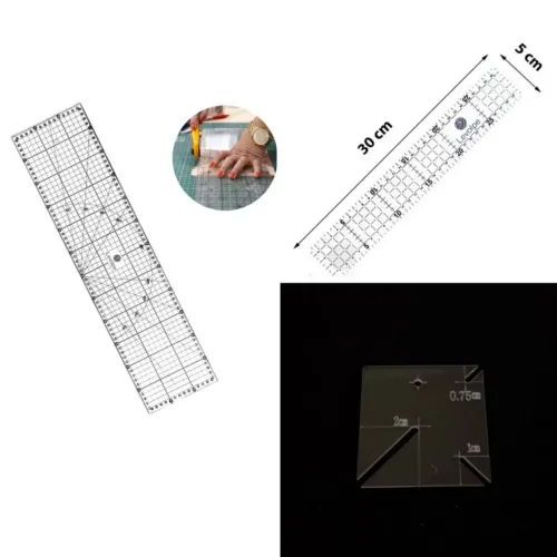 Réguas de Corte para costura e modelagem - 3 peças