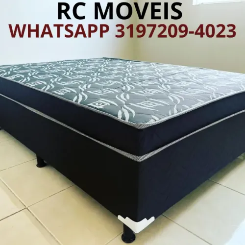 Cama Box Casal OrthoBox com Colchão de Molas Ensacadas - Conforto e Resistência