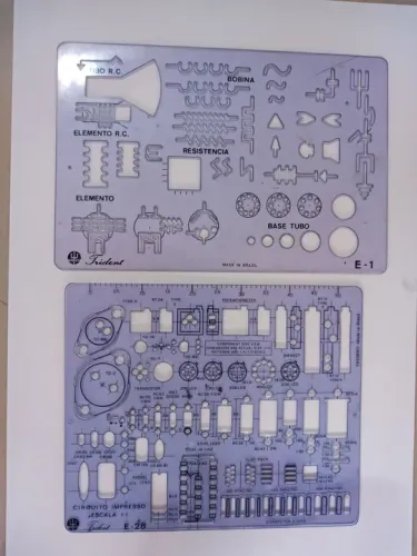 Gabarito Stencil para Circuitos Impressos eletro eletronica - E-1 e E-28