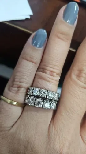 Aliança ouro e diamante