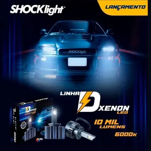 Kit Xenon LED D4R/S D1s D2S 6000K 12V 10.000 LM Shocklight
