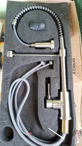 Torneira monocomando inox escovando