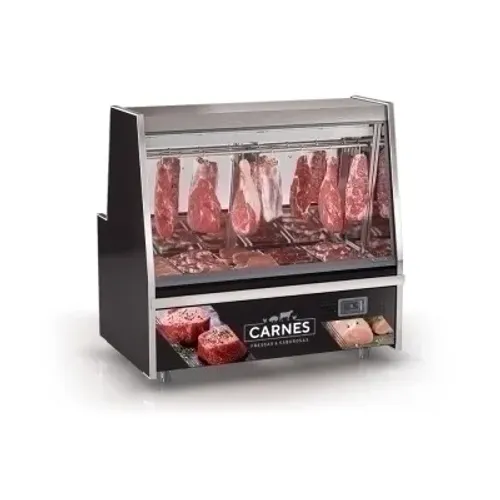 Balcao refrigerado expositor para açougue 150 200 e 300cm gelopar - Alecs