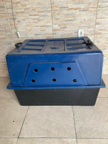 Caixa De Transporte Grande Para Caes Grandes Reforçada Nº5 Cor Azul