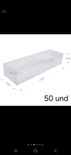 Caixa de plástico transparente