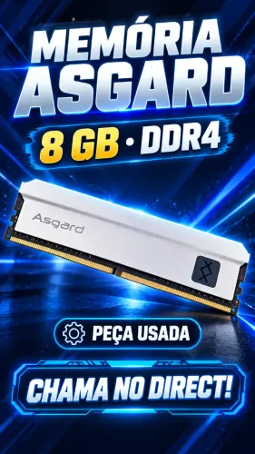 Memória Asgard 8GB usada