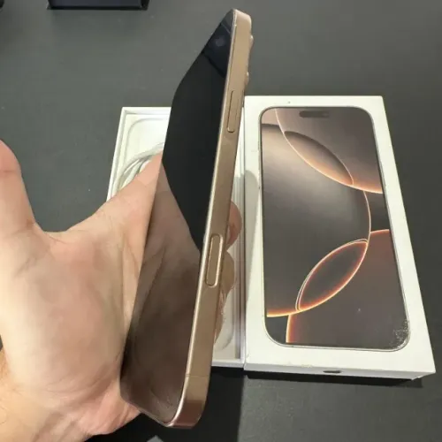 IPhone 16 Pro Max 256GB Desert Titanium Impecável! Acc cartão!Atenção, Aqui é Oportunidade