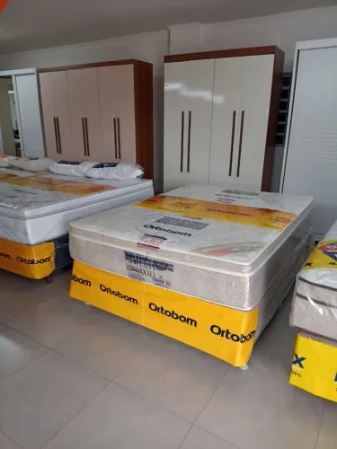 Cama casal e colchão Ortobom artec 