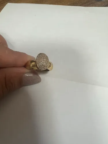 Anel de Ouro 18K com brilhantes - Excelente estado 